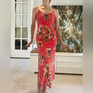 Fire Los Angeles Floral Lace Maxi Dress